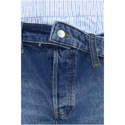 Alexander Wang Pantalones Cortos de Algodón Azules Bermuda
