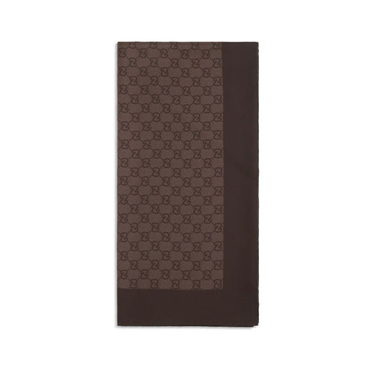 Fular de seda marrón Gucci