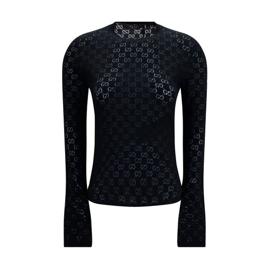 Camiseta negra de algodón Gucci