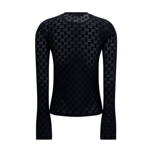 Camiseta negra de algodón Gucci