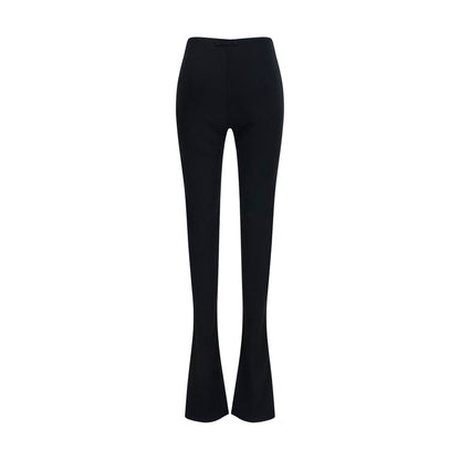Gucci Black Viscose Flared Trousers