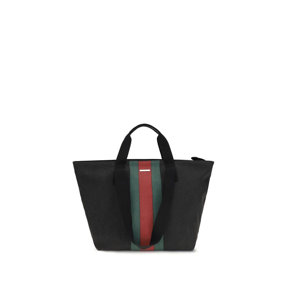 Gucci Black Canvas Positano Collection Medium Shoulder Bag