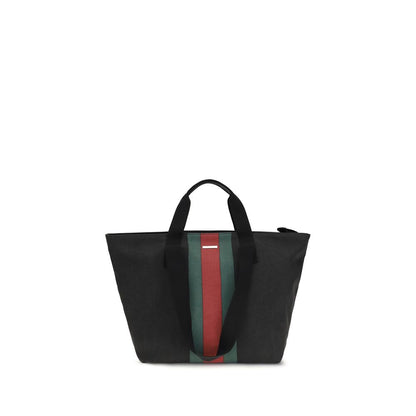 Gucci Black Canvas Positano Collection Medium Shoulder Bag
