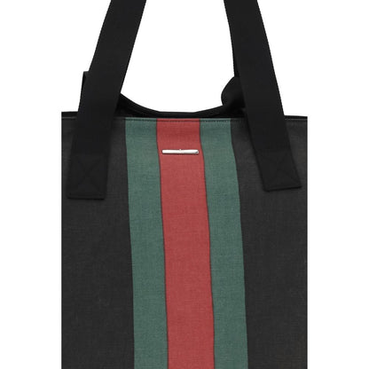 Gucci Black Canvas Positano Collection Medium Shoulder Bag