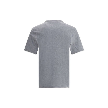 Camiseta de algodón gris Brunello Cucinelli