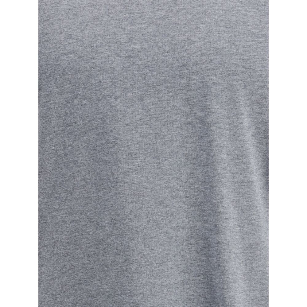Camiseta de algodón gris Brunello Cucinelli