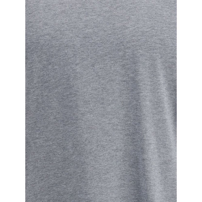 Camiseta de algodón gris Brunello Cucinelli