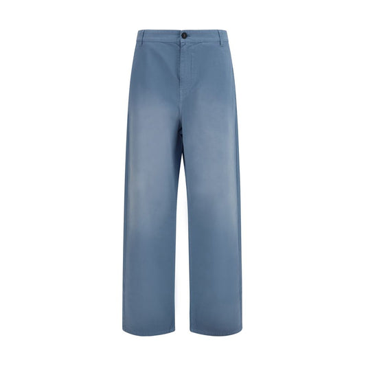 Pantalones Casuales De Algodón Miu Miu Color Azul