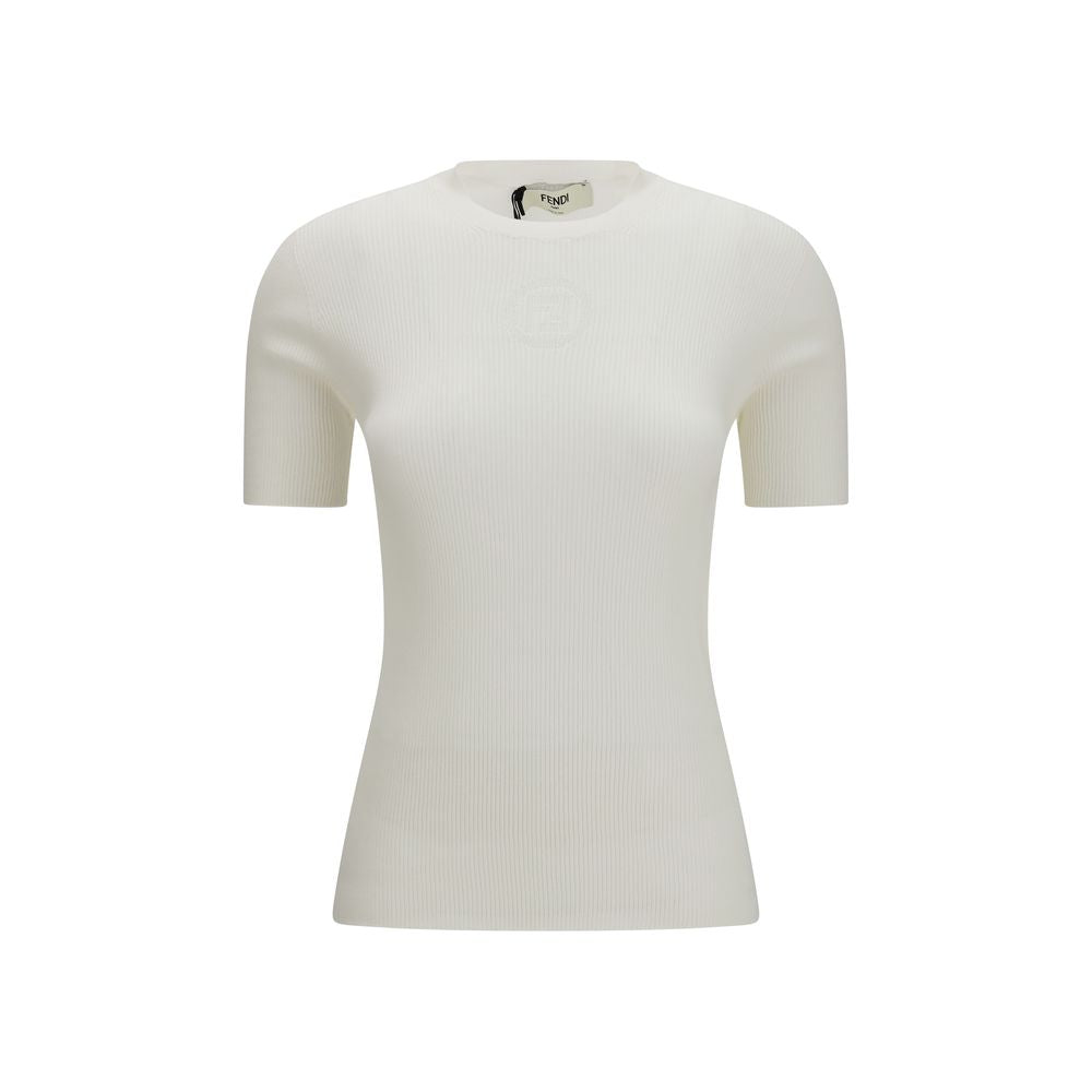 Fendi White Cotton Hoodie Contemporary Apparel
