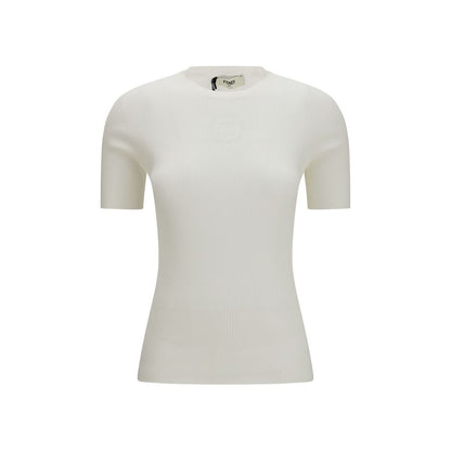 Fendi White Cotton Hoodie Contemporary Apparel