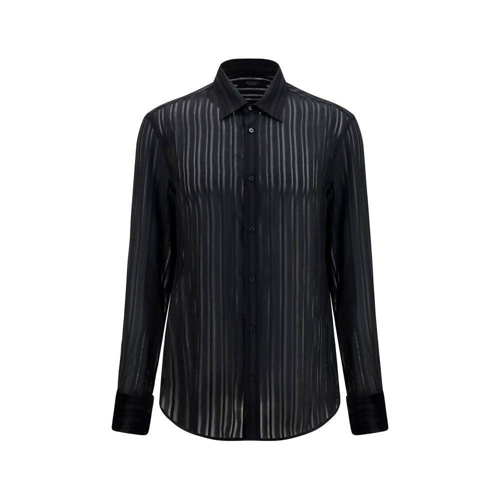 Gucci Camisa De Vestir Negra De Seda - Tejido Ligero Y Fresco