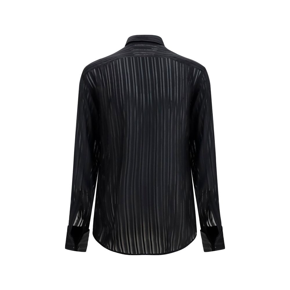 Gucci Camisa De Vestir Negra De Seda - Tejido Ligero Y Fresco