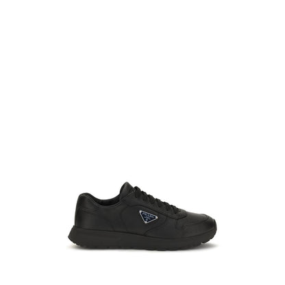 Baskets Prada en veau box noir