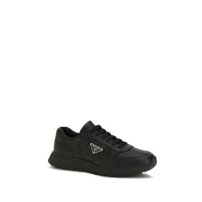 Baskets Prada en veau box noir