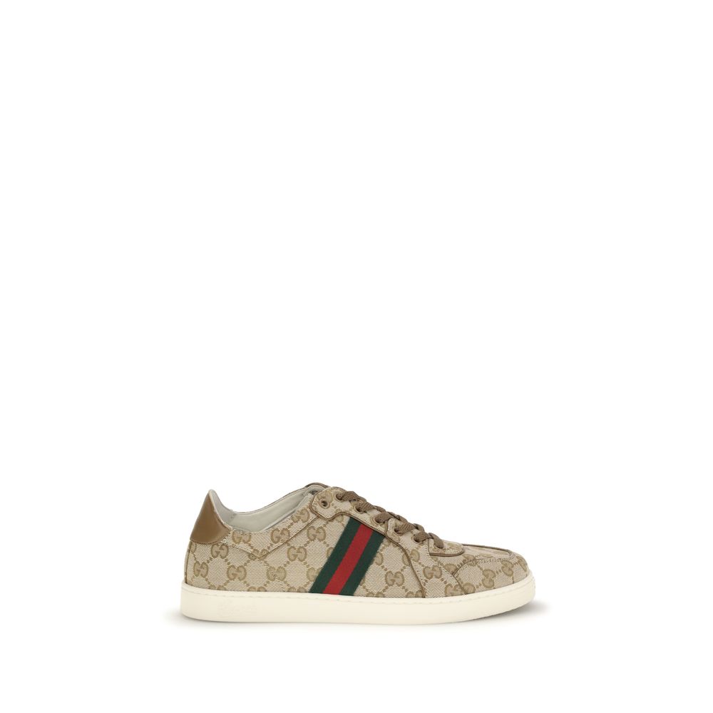 Zapatillas deportivas Gucci de tela beige