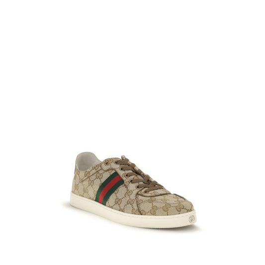 Zapatillas deportivas Gucci de tela beige