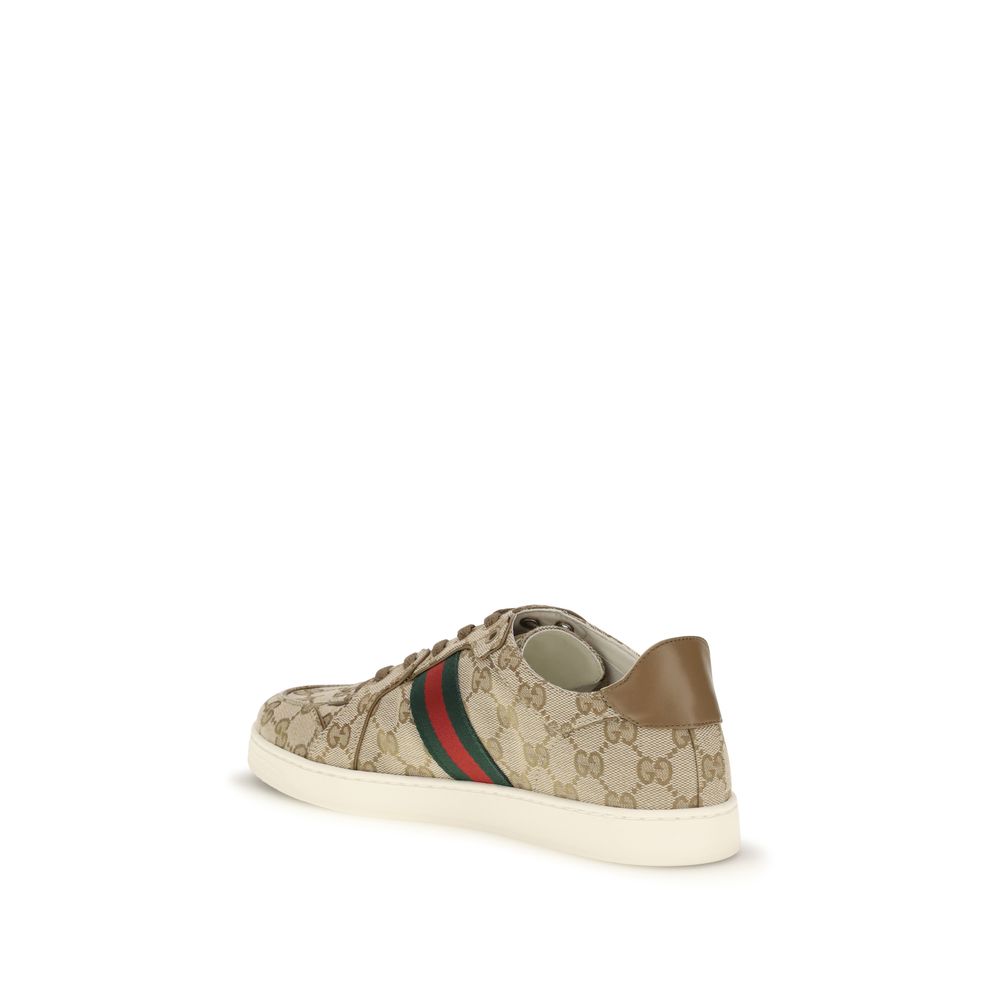 Zapatillas deportivas Gucci de tela beige