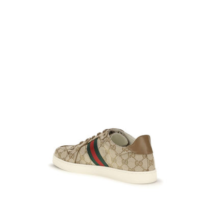 Zapatillas deportivas Gucci de tela beige