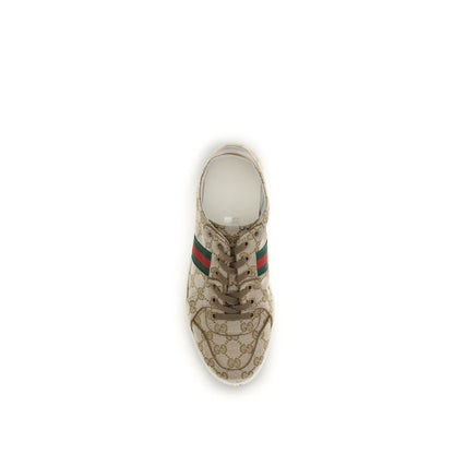 Zapatillas deportivas Gucci de tela beige