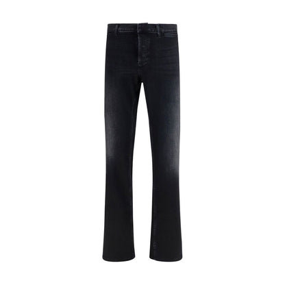Vaqueros Gucci Negro De Algodón Con Pierna Acampanada Clásica