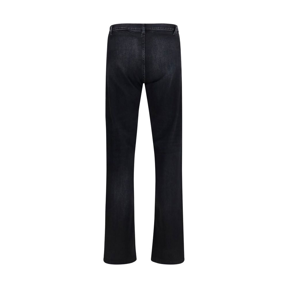 Vaqueros Gucci Negro De Algodón Con Pierna Acampanada Clásica