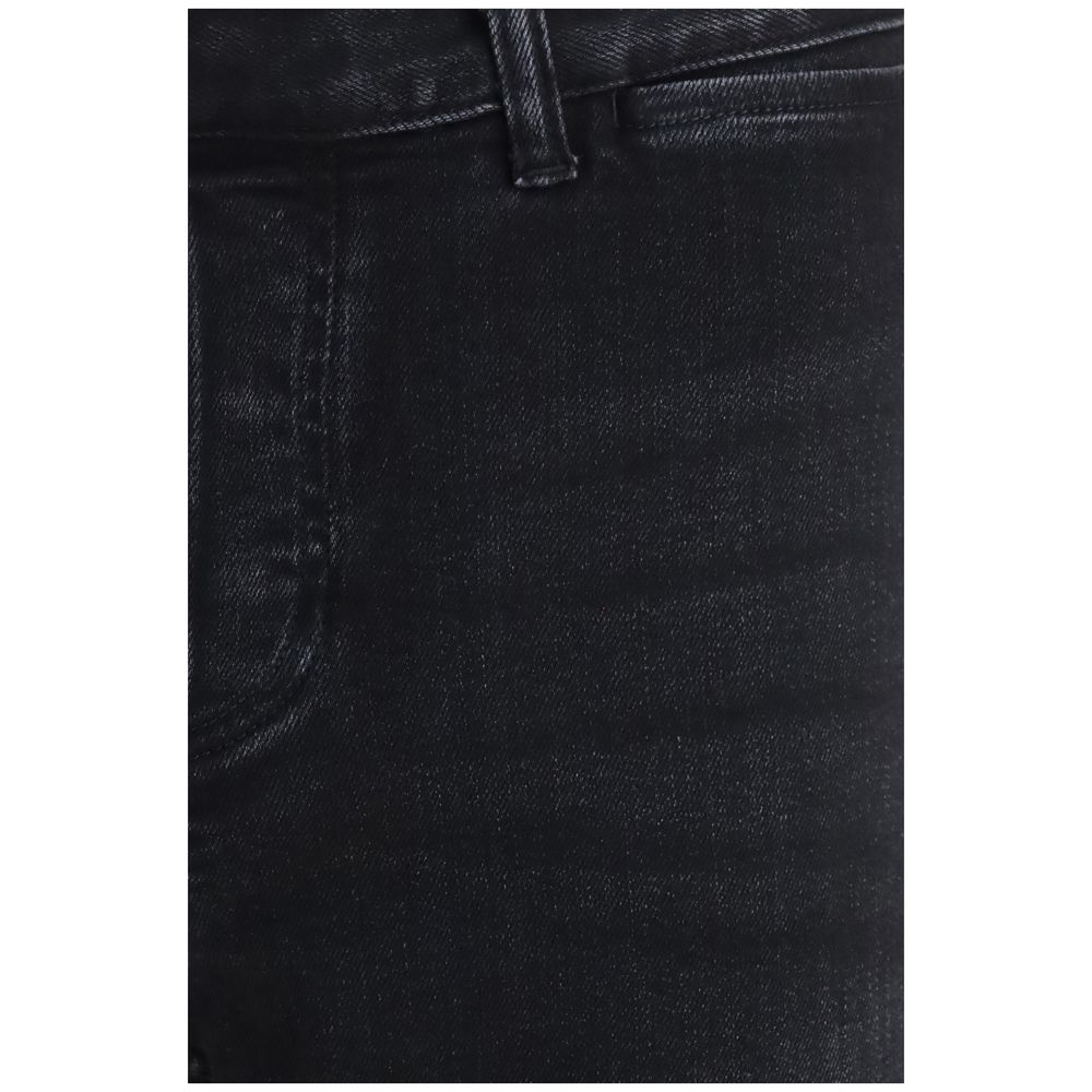 Vaqueros Gucci Negro De Algodón Con Pierna Acampanada Clásica