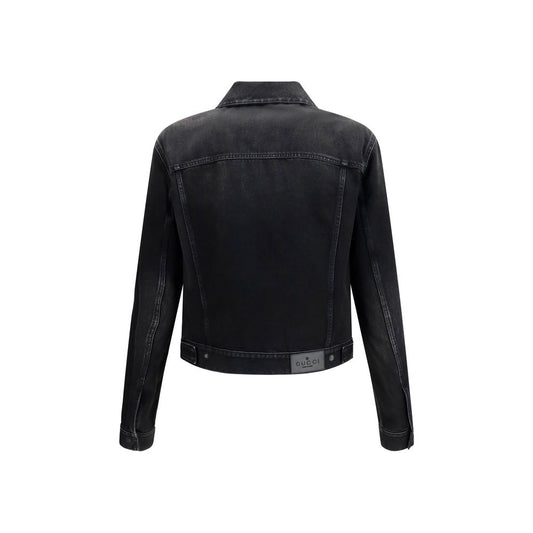 Chaqueta de mezclilla de algodón azul Gucci