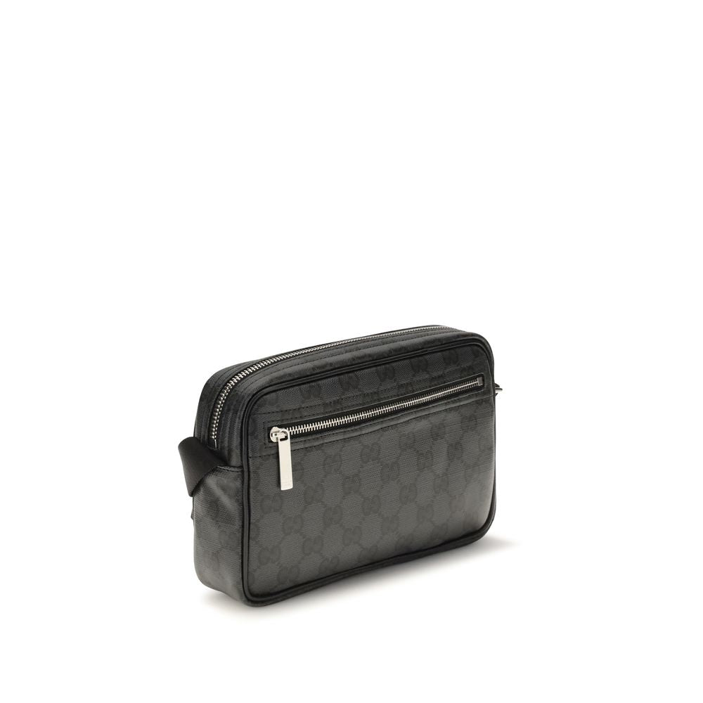 Gucci Black Fabric Shoulder Bag Classic Mini Essence Collection