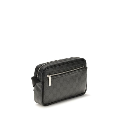 Gucci Black Fabric Shoulder Bag Classic Mini Essence Collection