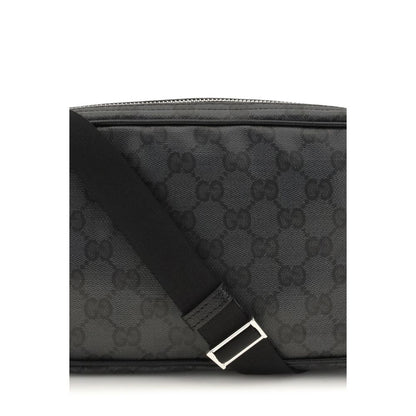 Gucci Black Fabric Shoulder Bag Classic Mini Essence Collection