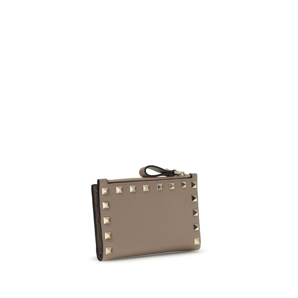 Valentino Garavani Beige Calfskin Zip-Around Wallet