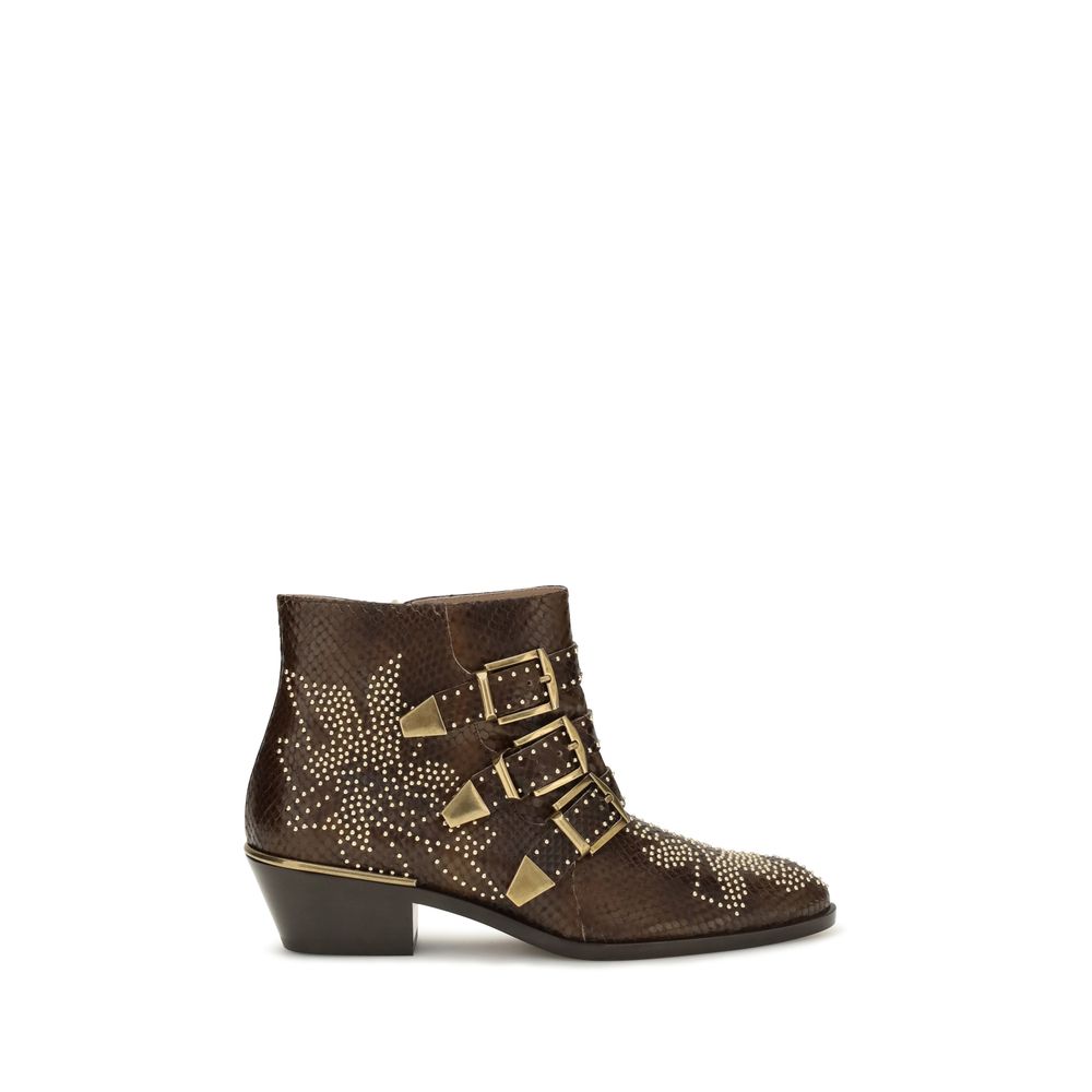 Botines Chloé Susanna Marrón de Piel de Becerro Bos Taurus