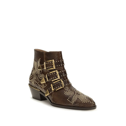 Botines Chloé Susanna Marrón de Piel de Becerro Bos Taurus