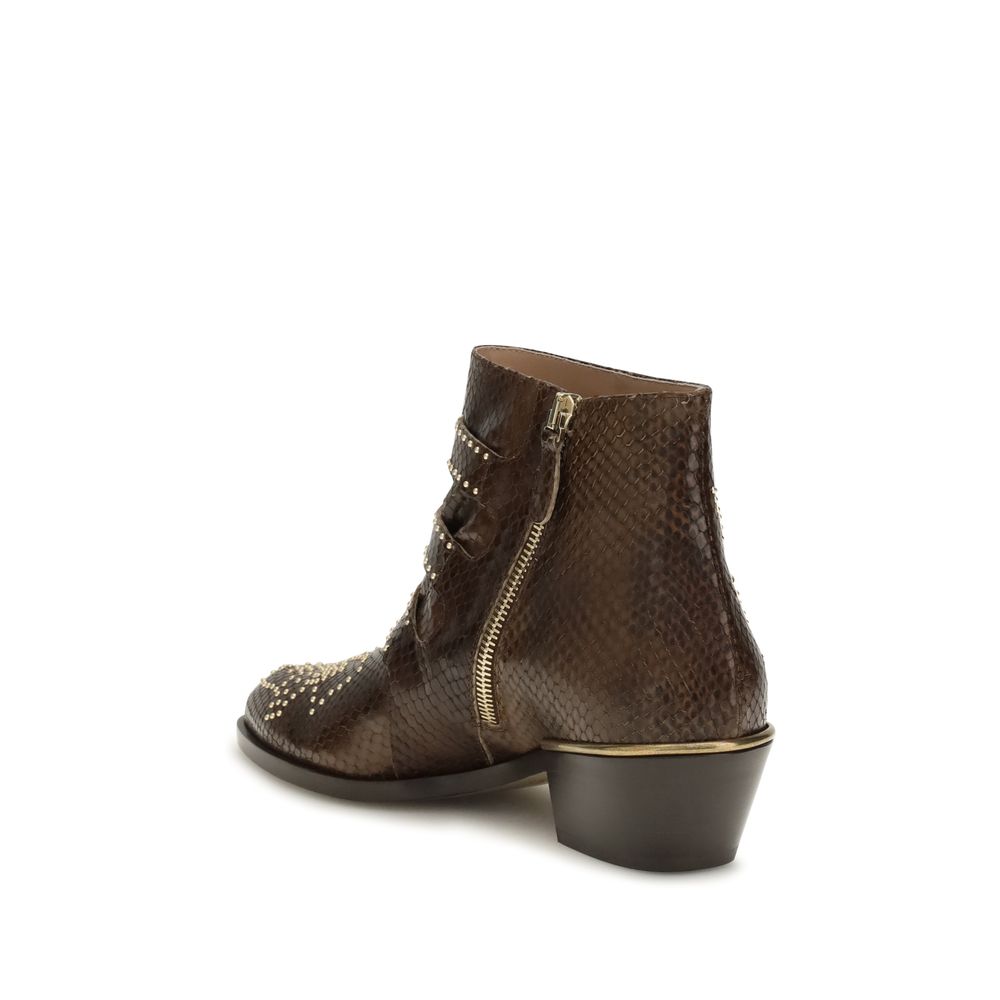 Botines Chloé Susanna Marrón de Piel de Becerro Bos Taurus