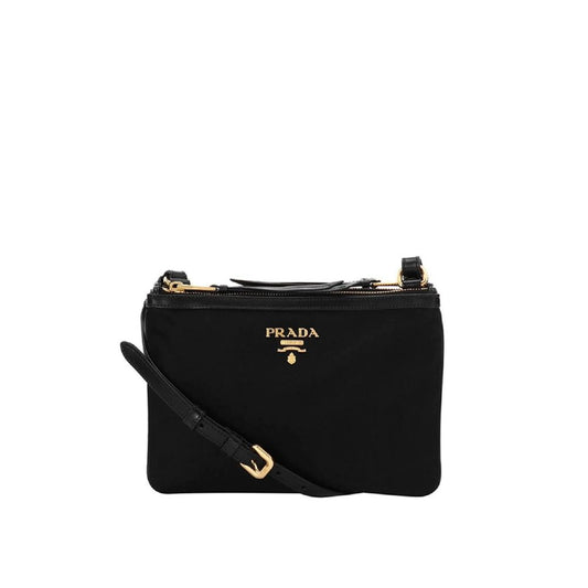 Prada Bolso De Bandolera De Nilón Negro Resistente