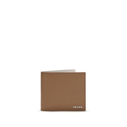 Portefeuille Prada en veau Bos Taurus beige