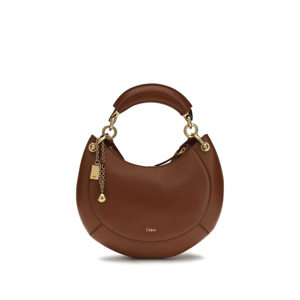Sac porté épaule Chloé en cuir de veau marron Bos Taurus