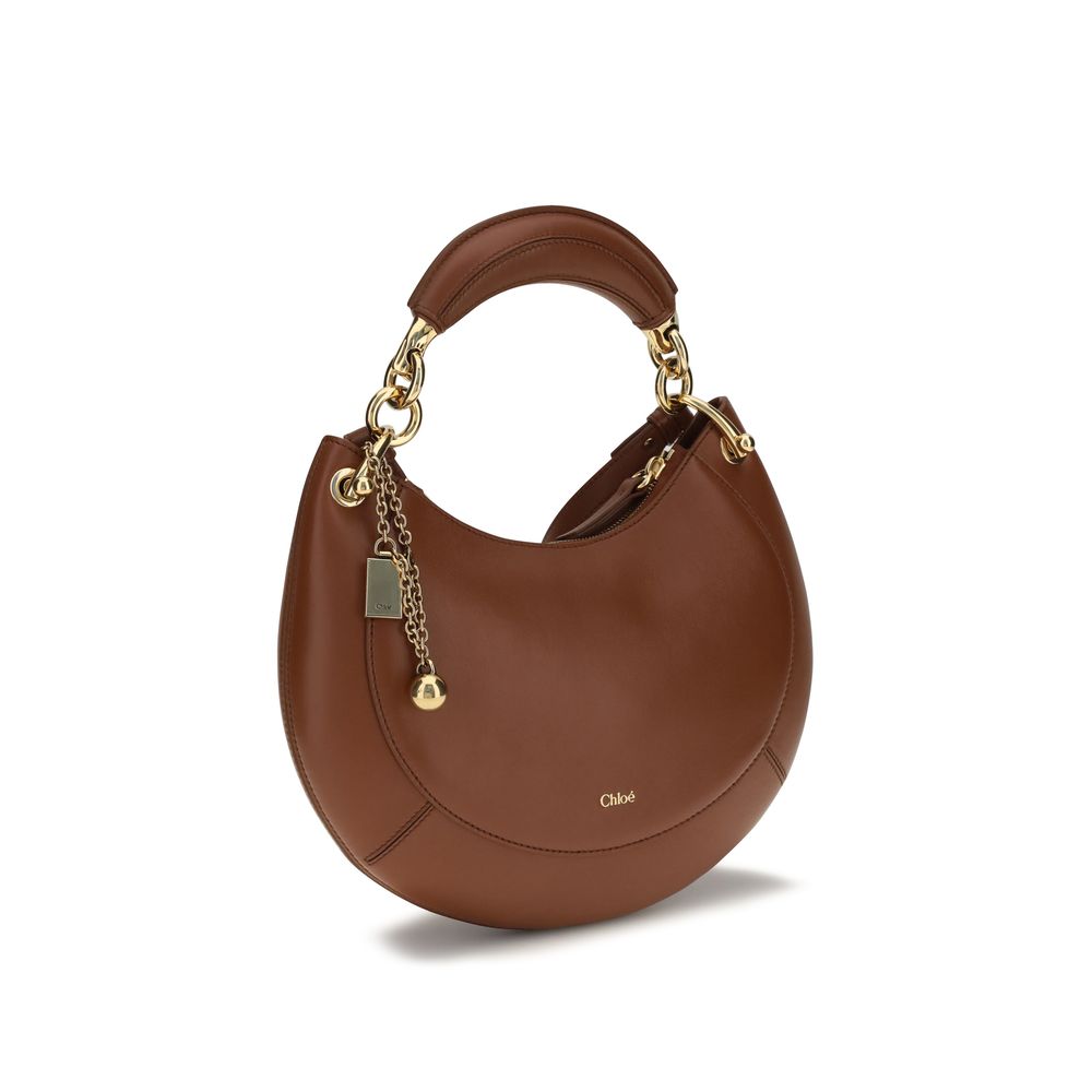 Sac porté épaule Chloé en cuir de veau marron Bos Taurus