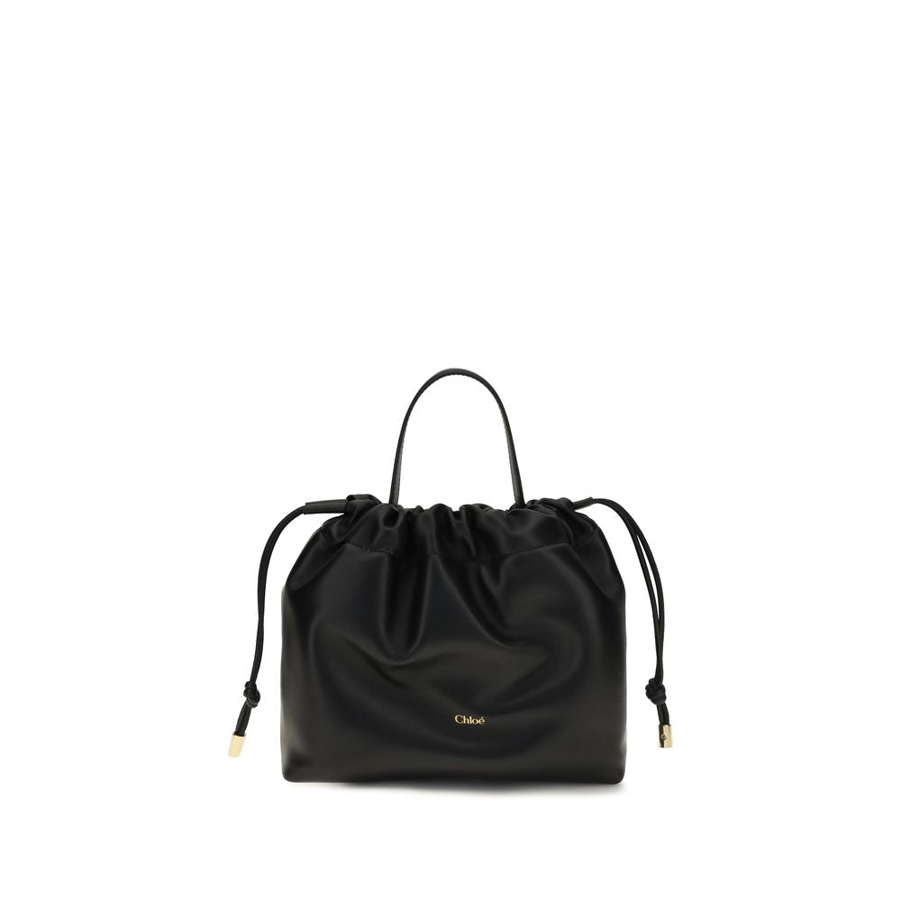 Sac bandoulière Chloé en cuir noir Collection Icônes