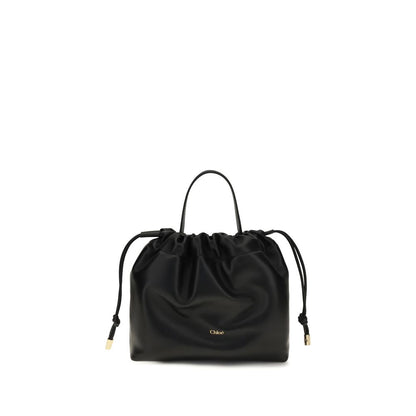Sac bandoulière Chloé en cuir noir Collection Icônes