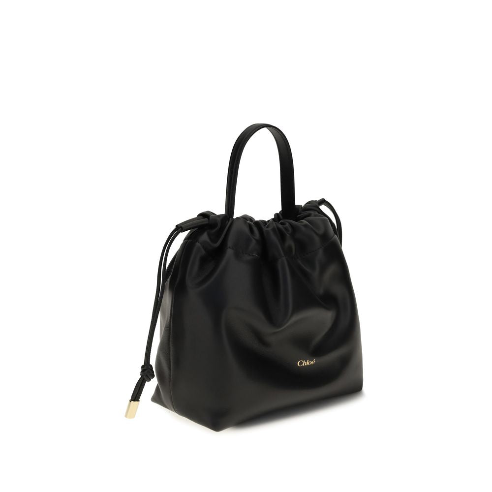 Sac bandoulière Chloé en cuir noir Collection Icônes