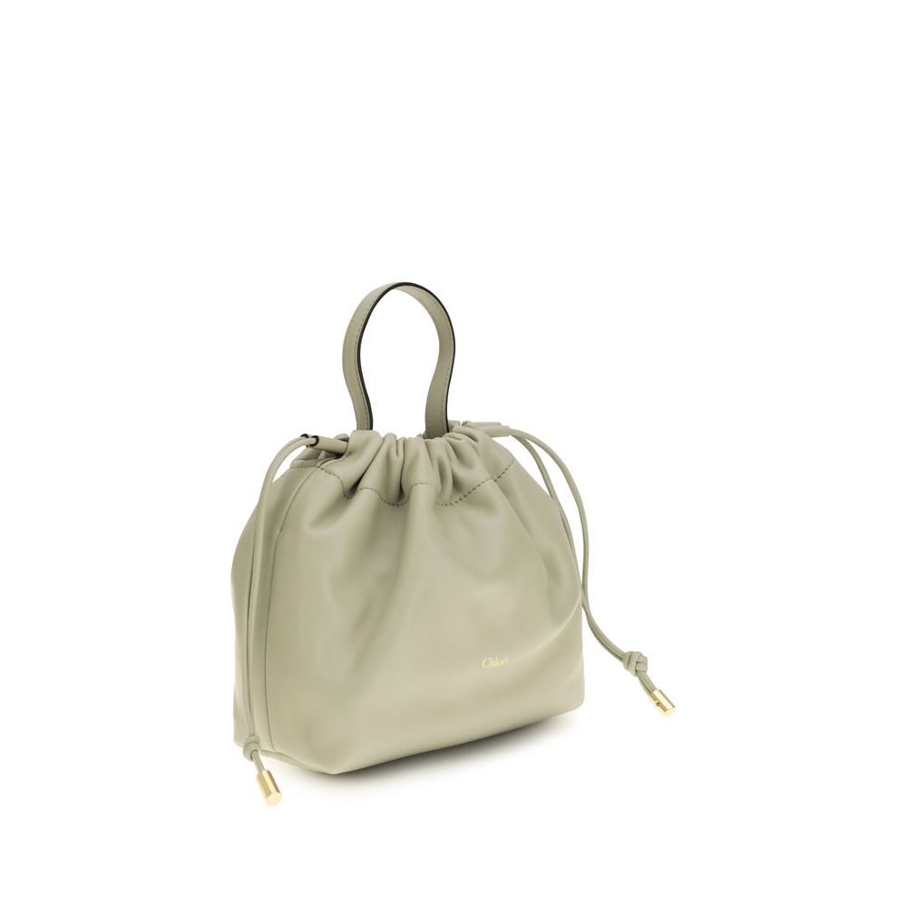 Sac à bandoulière Chloé en cuir d'agneau gris