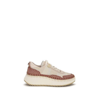 Zapatillas Chunky De Nylon En Beige Modelo Nama Chloé