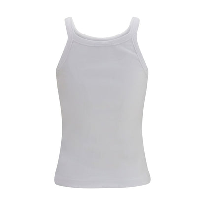 Débardeur Fendi en coton blanc à coupe droite