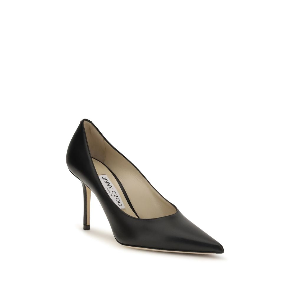 Jimmy Choo Black Calfskin High Heel Pumps Bos Taurus
