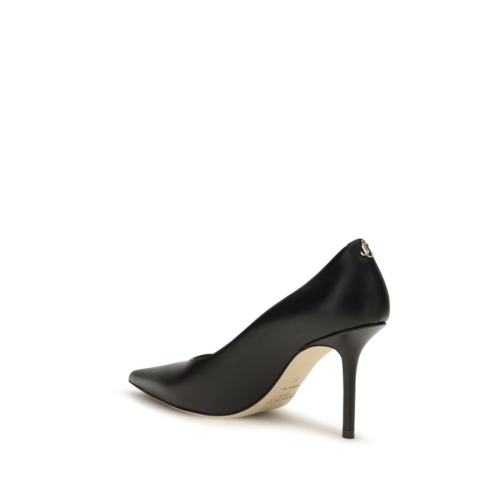 Jimmy Choo Black Calfskin High Heel Pumps Bos Taurus