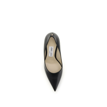 Jimmy Choo Black Calfskin High Heel Pumps Bos Taurus