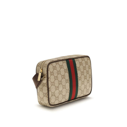 Sac à bandoulière en toile beige Gucci
