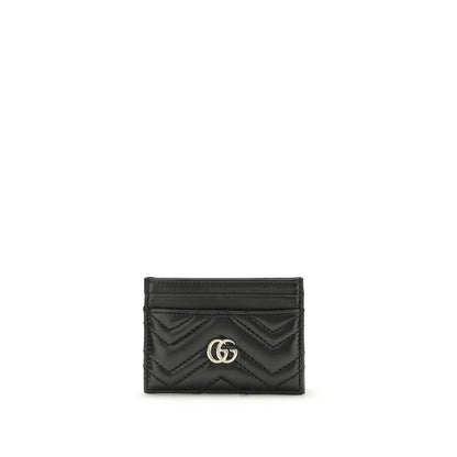 Porte-cartes Gucci GG Marmont en cuir noir