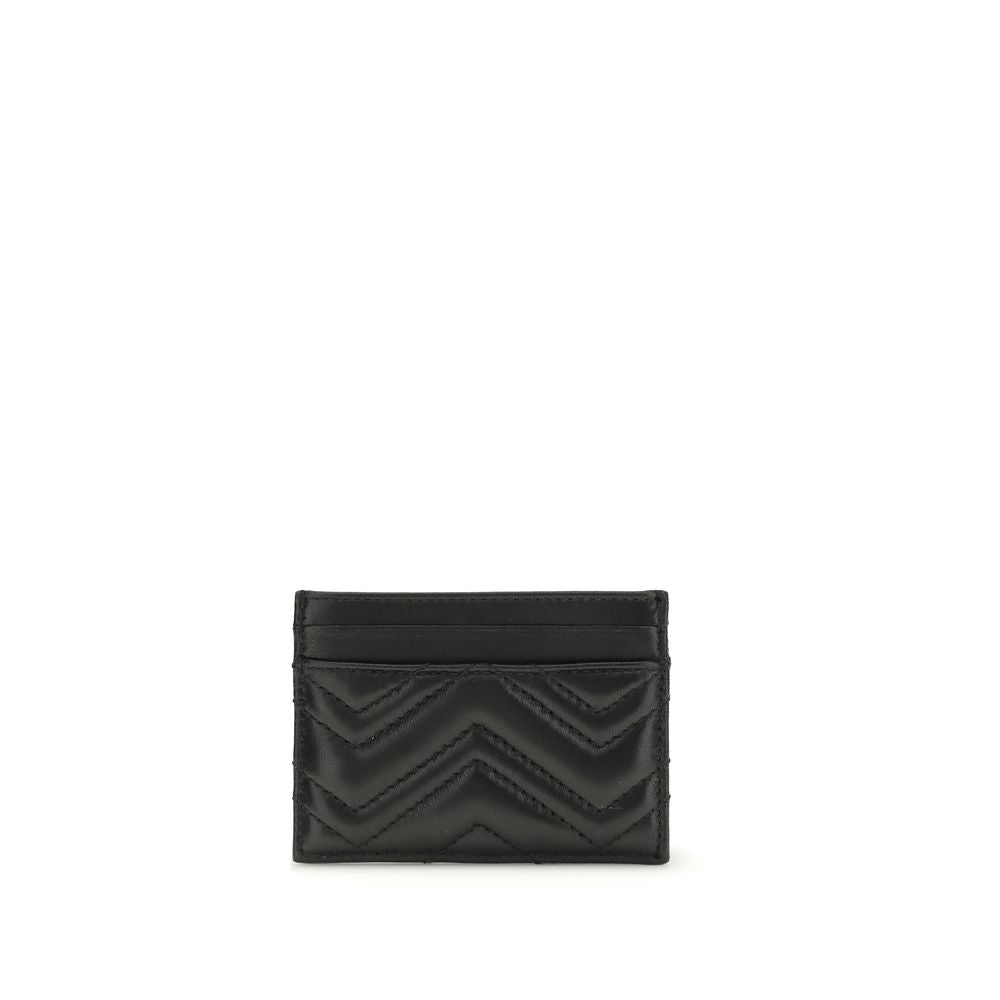 Porte-cartes Gucci GG Marmont en cuir noir